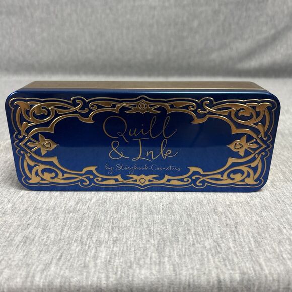 Storybook Cosmetics Quill & Ink Eyeliner Set NEW in Tin - Black with Tools - Picture 1 of 16